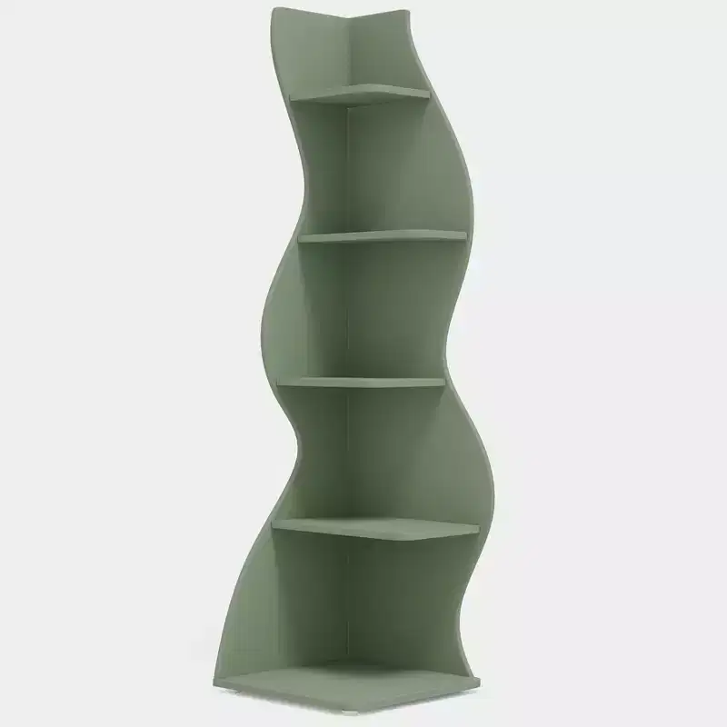 Lantine 5-Tier Sea Grass-inspired Corner Shelves