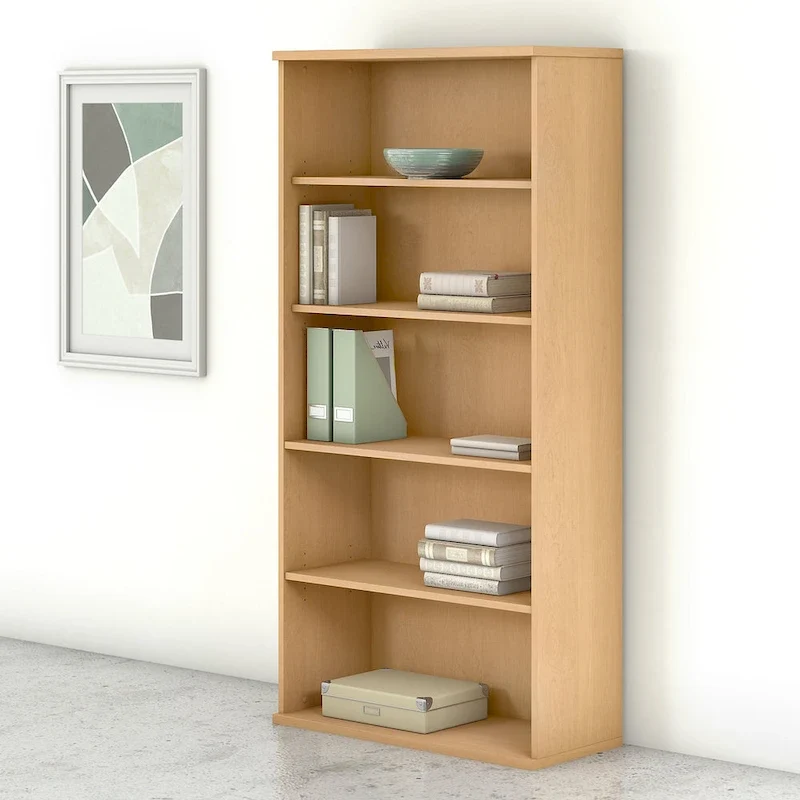 Tall 5 Shelf Bookcase Bookshelf Organizer by