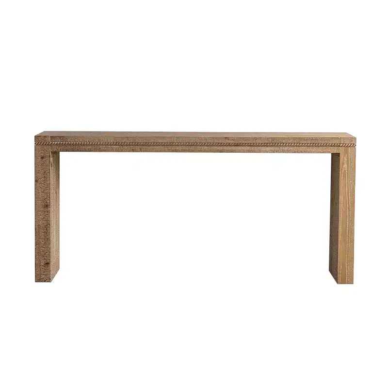 GDFStudio Nick Rustic 63 Wood Rectangle Narrow Console Table