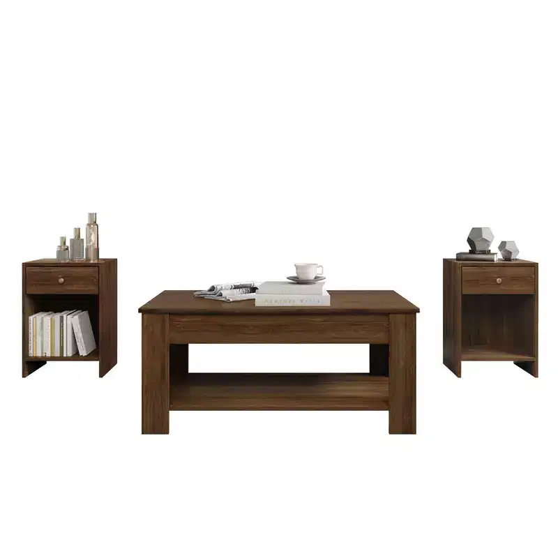 Home Design Magnolia 3 Piece Coffee Table Set