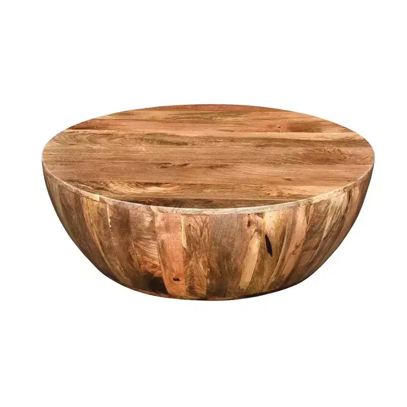 Royal Hampton Mango Wood Coffee Table In Round Shape