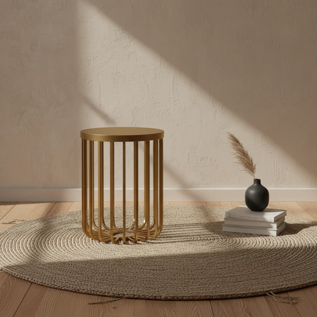 Cage Side Table Brass