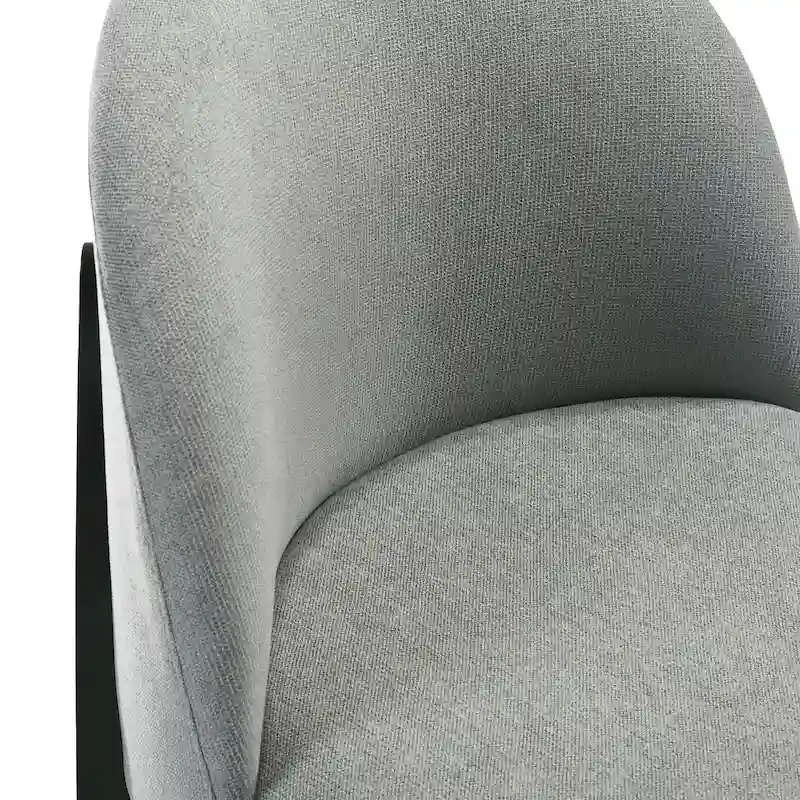 Poly & Bark Pietta Dining Chair (Set of 2) - Durable Fabric with Solid Wood Legs