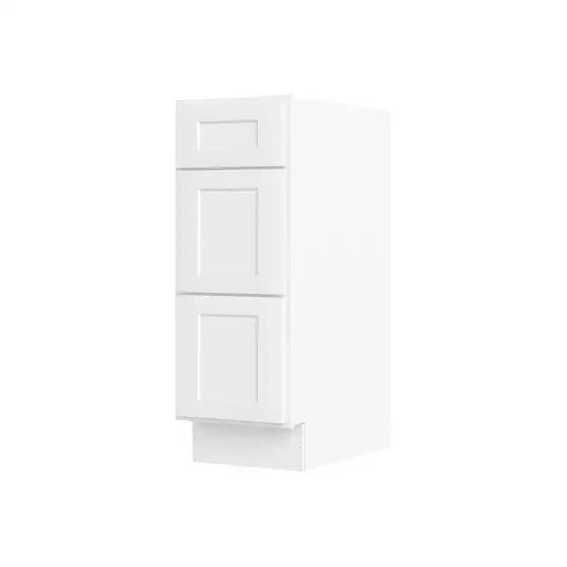 Easy-DIY Shaker White Bath Vanity Cabinet without Top, Ready to Assemble