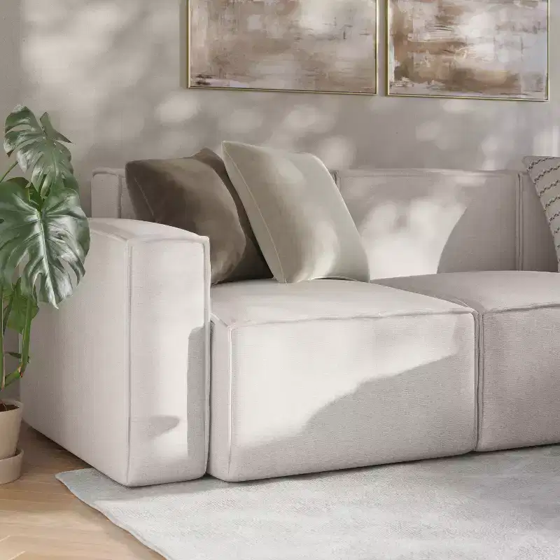 Flash Furniture Bridgetown Luxury Modular Sectional Sofa, Left Side with Arm Rest
