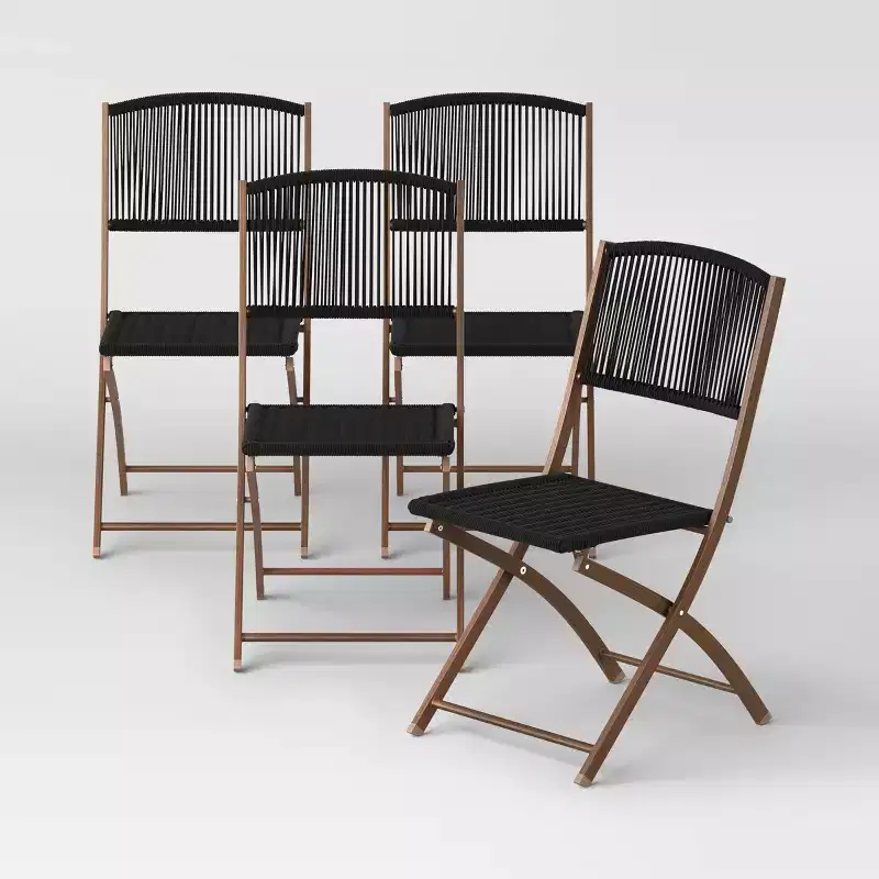 Purcell Patio Folding Chair Black - Threshold