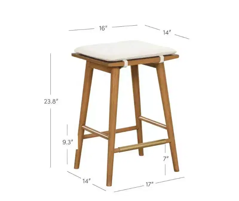 Nathan James Set of 4 Barker Boucle Counter Height Barstools