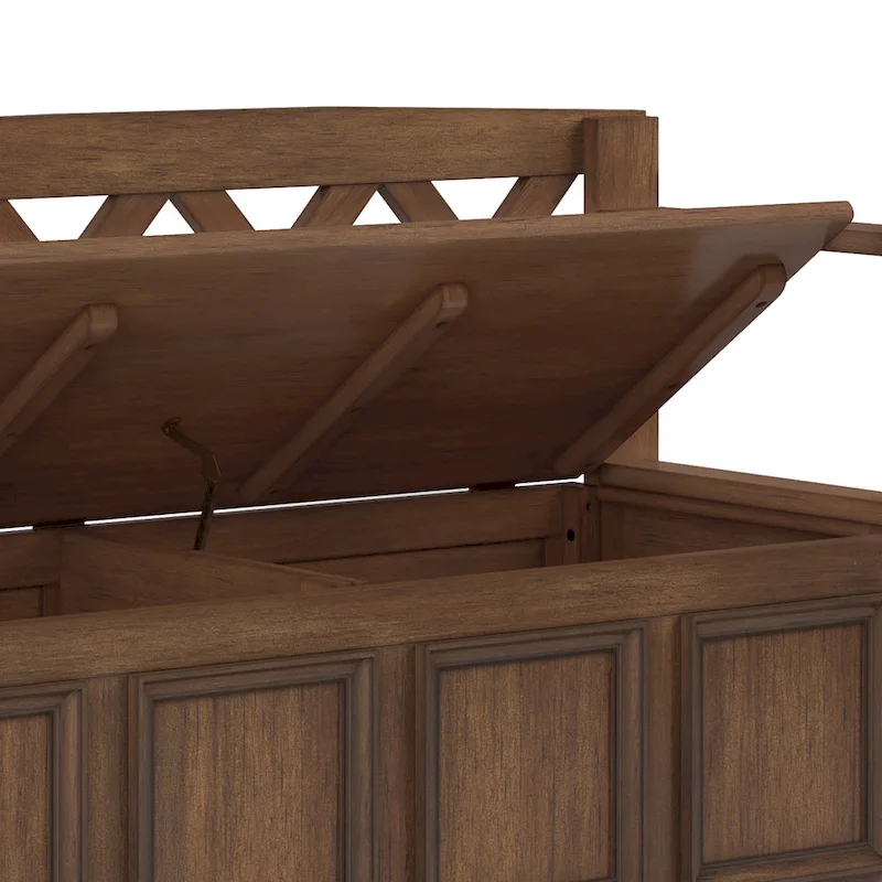 WYNDENHALL Halifax 48 inch Wide Solid Wood Transitional Entryway Bench - 48 Inches wide