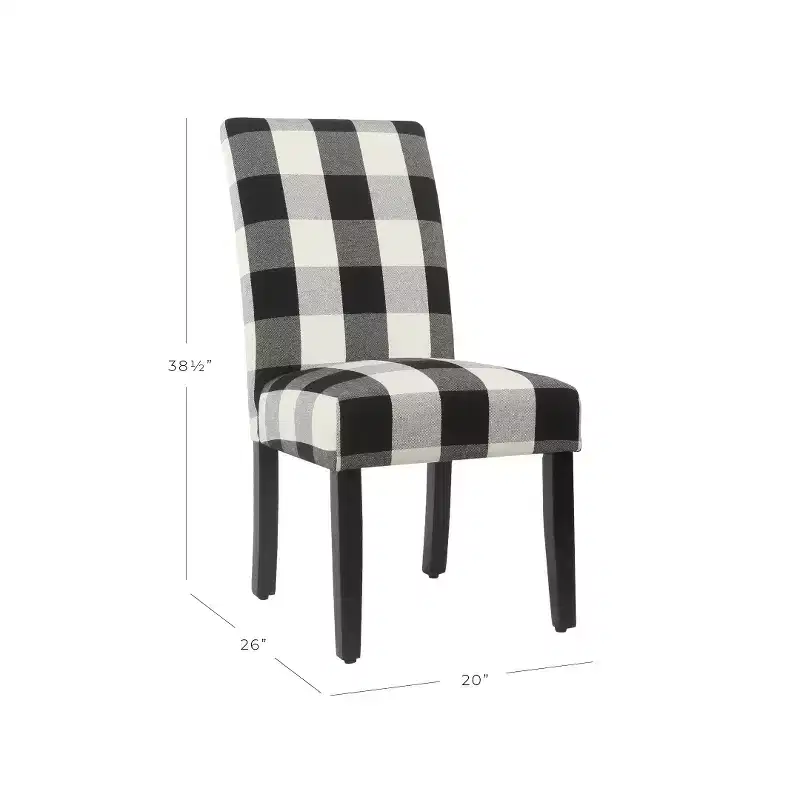 2 Parsons Dining Chairs Black