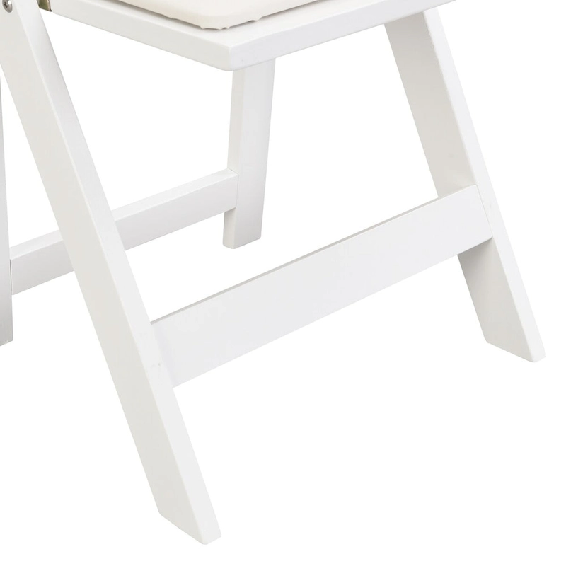 Upholstered Folding Chair,Space Saving, Easy To Carry, ,4PCS,Beige cushion/white shelf,Dining room