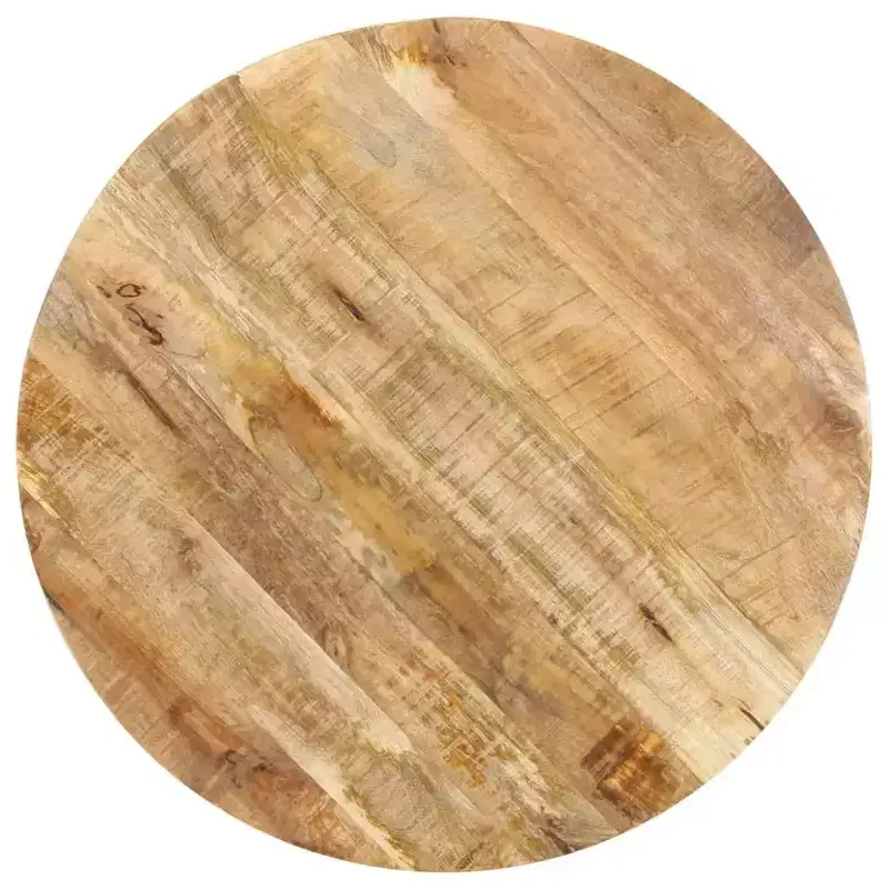 Round Solid Wood Side Table, End & Sofa Table for Living Room, Natural Wood Coffee Table