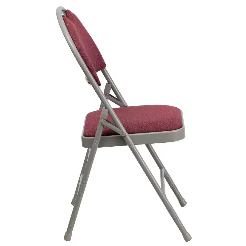Extra Large Ultra-Premium Triple Braced Metal Folding Chair with Easy-Carry Handle