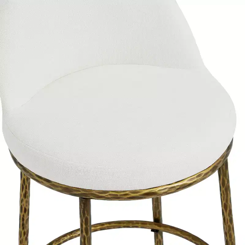 Christopher Knight Home Chaiwat Modern Metal Upholstered Bar Stools (Set of 2)