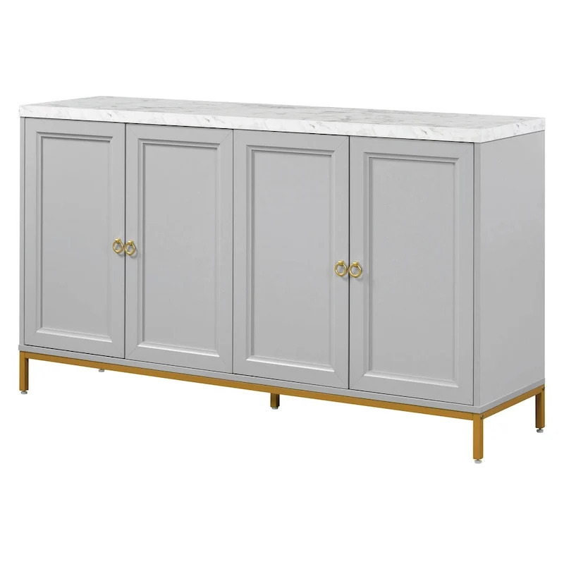 59 Sideboard Buffet Cabinet with Adjustable Shelf