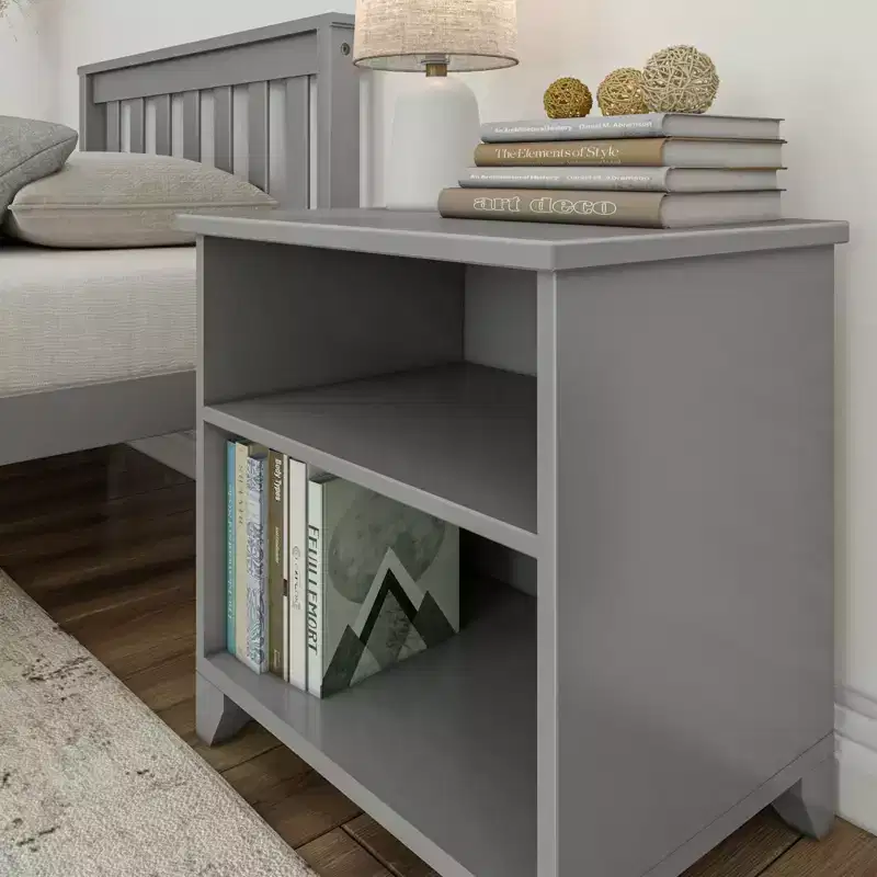 Plank+Beam Solid Wood Nightstand with Shelves