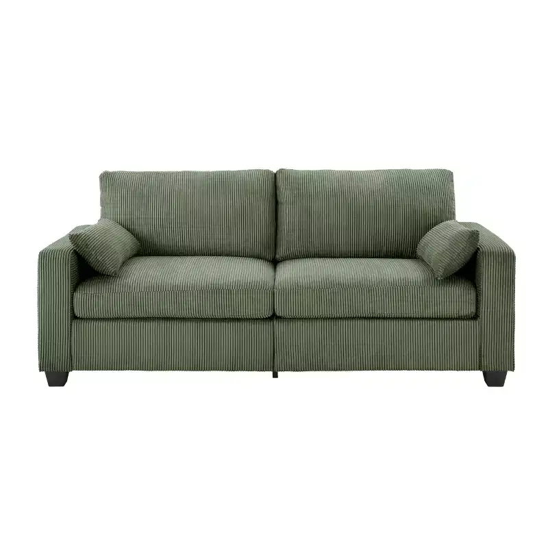 Modern Fabric Upholstered Loveseat with Removable Covers