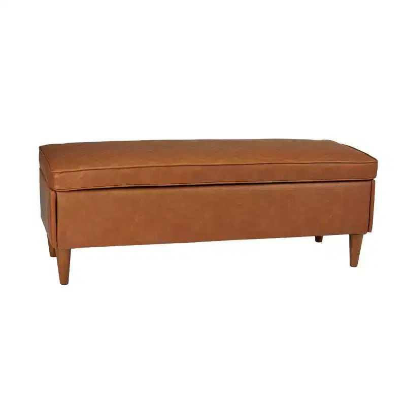Storied Home Atley Storage Bench Brown