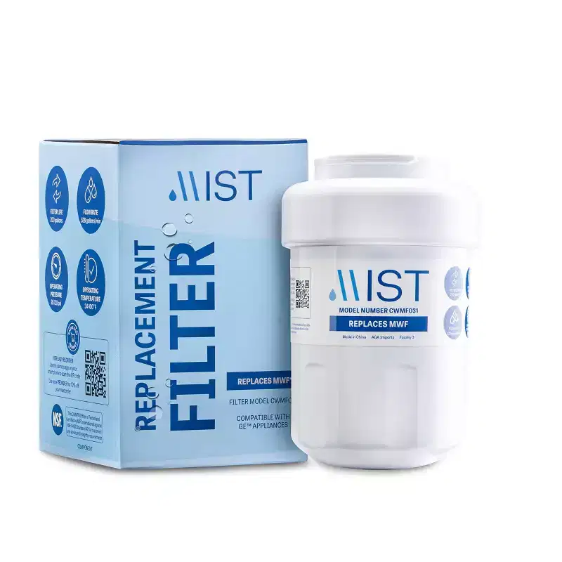 Mist MWF Replacement for GE MWF Smartwater, MWFA, MWFP, GWF, Kenmore 469991: Fridge Filter, Carbon, White