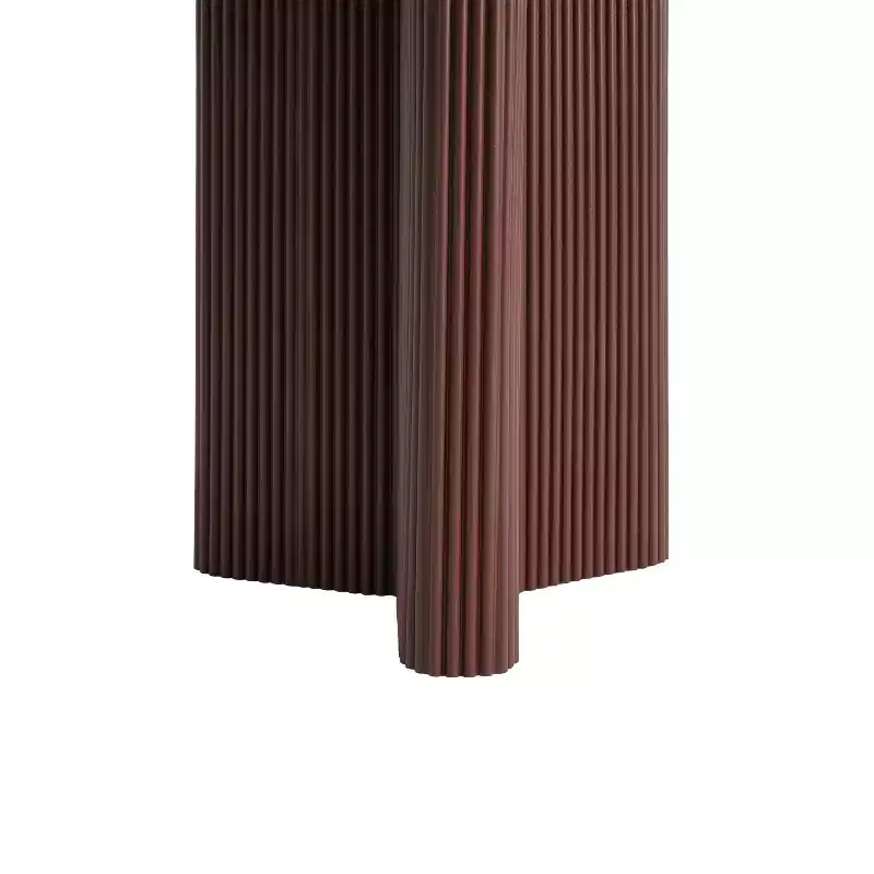 Home Ursule Modern Wood Fluted End Table