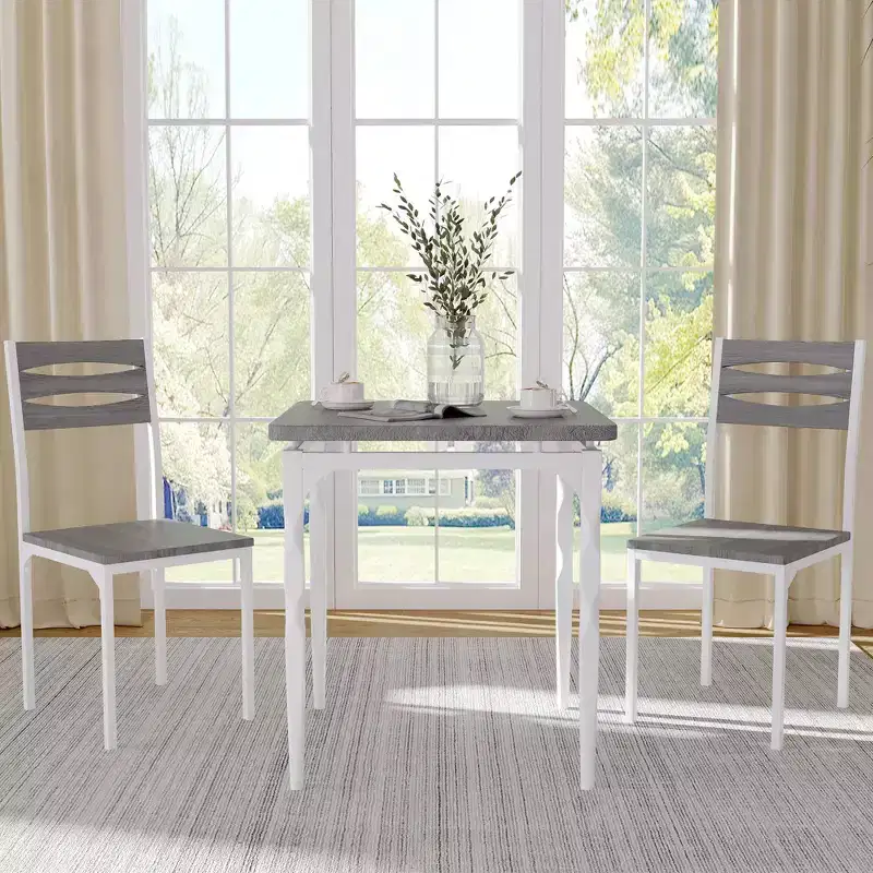 3 Piece Dining Table Set, with Spiral Legs