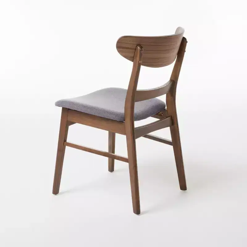 GDFStudio Dimick Mid Century Modern Fabric Upholstered Wood 5 Piece Dining Set