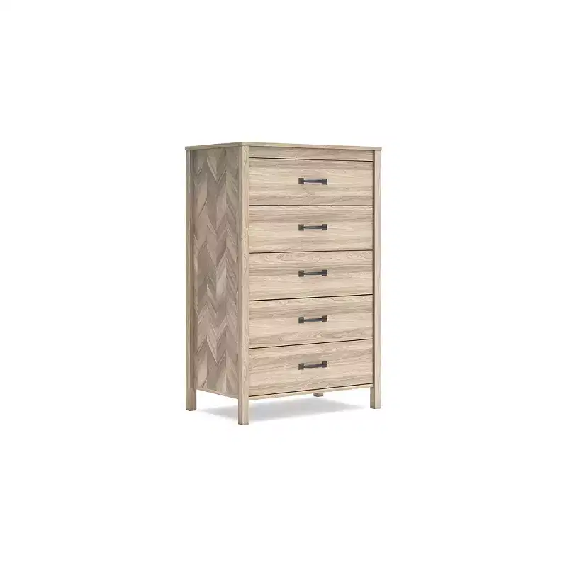 Signature Design by Ashley Socalle 5 Drawer Dresser, Tan