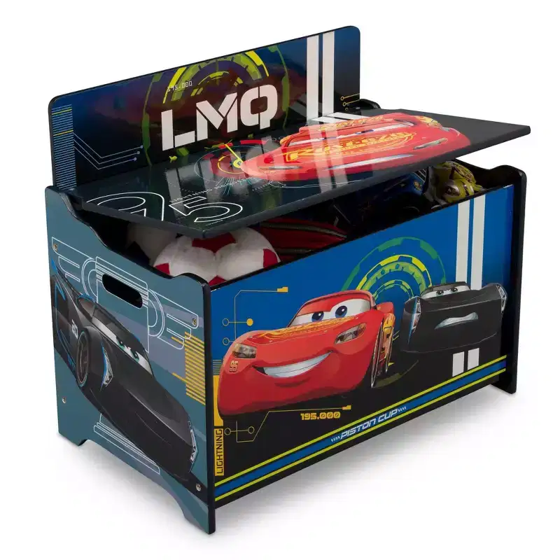 Multicolor Cars-Themed Kids Toy Box, 1 Child