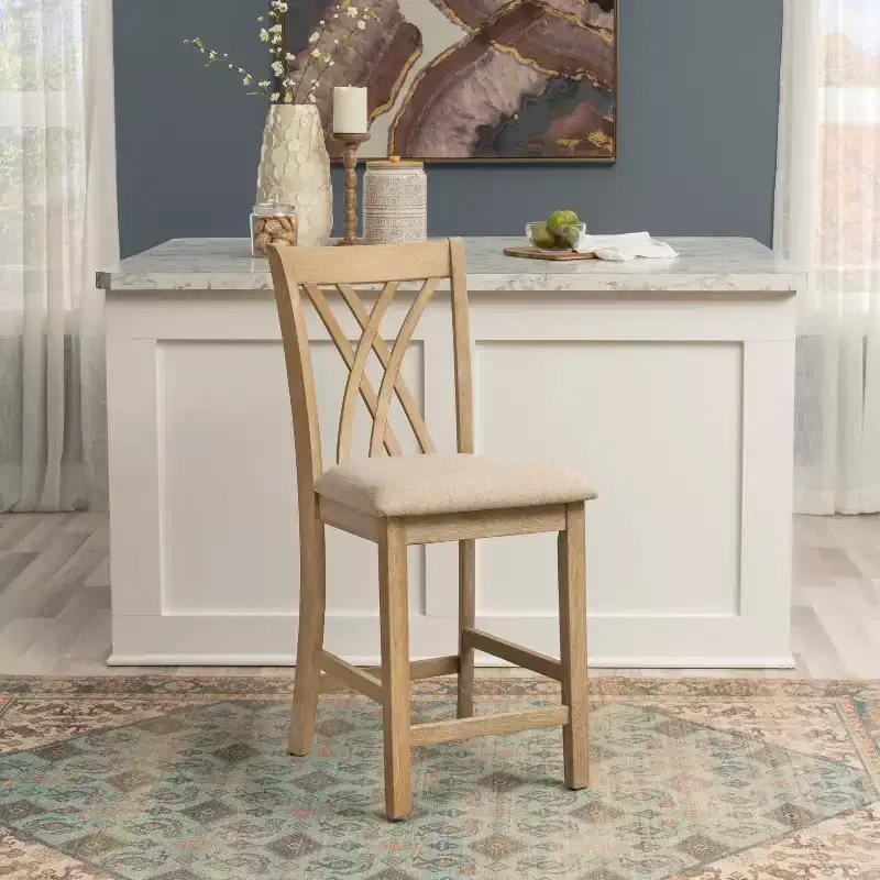Powell Set of 2 Maggie Counter Height Barstools Natural