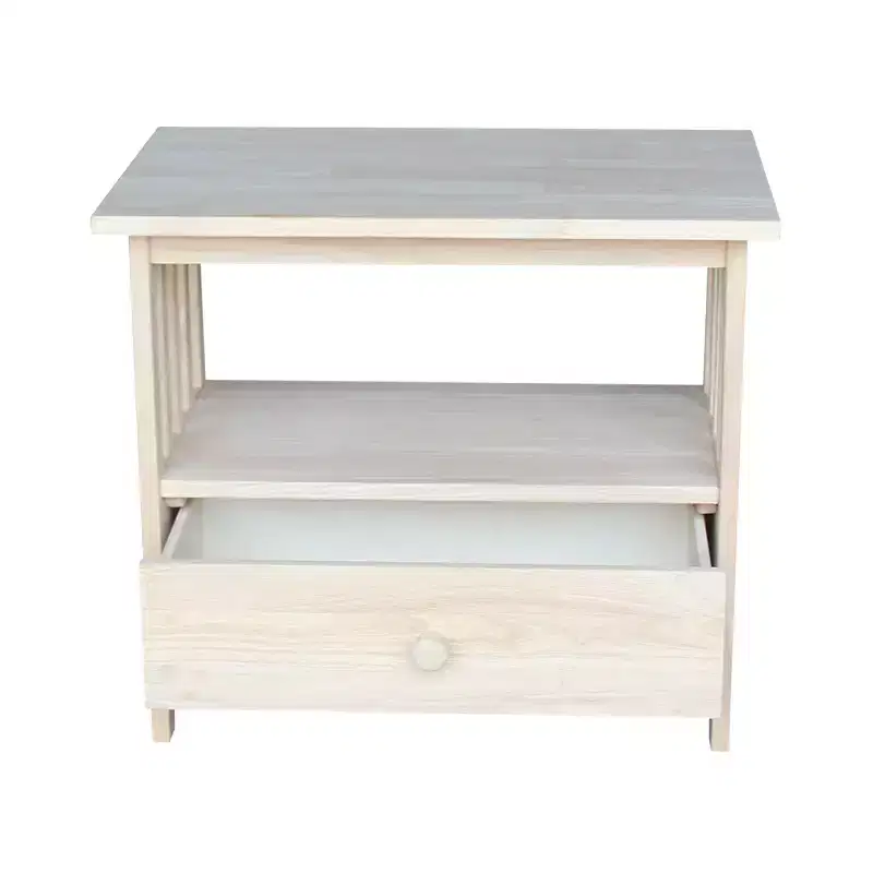 Thomas Mission TV Stand for TVs up to 40 Unfinished - International Concepts: Solid Wood Media Console