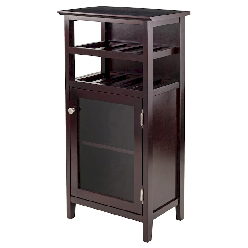 Alta Wine Cabinet, Espresso - 19.13 x 12.72 x 37.48 inches