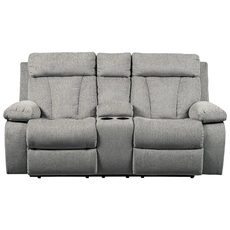 Reclining Loveseat with Console - Fog