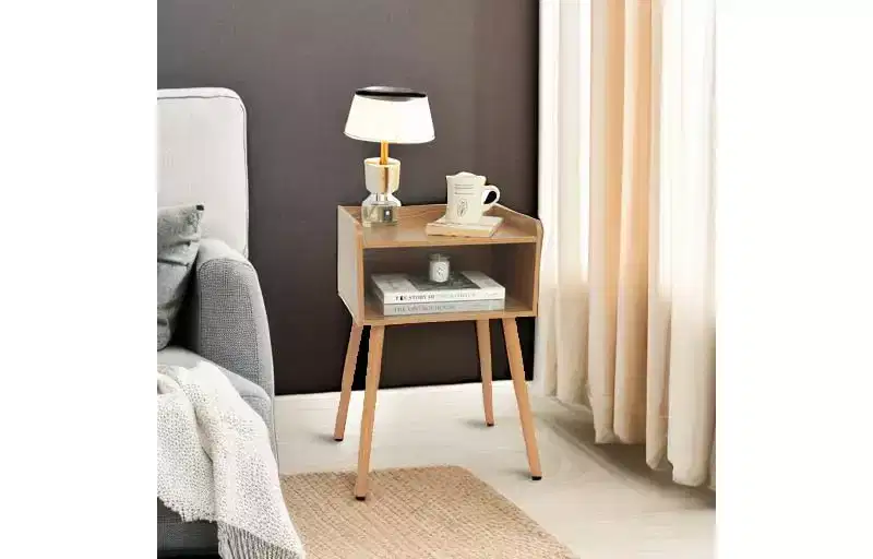 Nightstand, Mid Century Modern Side Table Bedroom