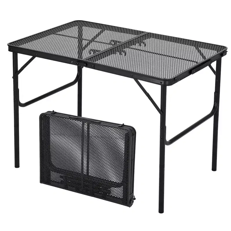 Aluminum Frame Iron Mesh Folding Table