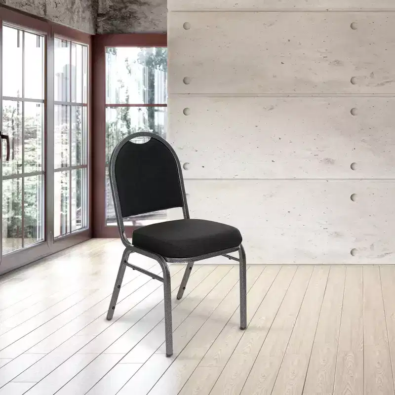 Set of 2 Premium Fabric Upholstered Stackable Chairs, Steel Frame, ANSI Certified