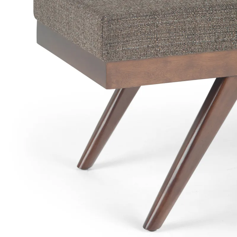 WYNDENHALL Nadine 48 inch Wide Mid Century Modern Rectangle Ottoman Bench