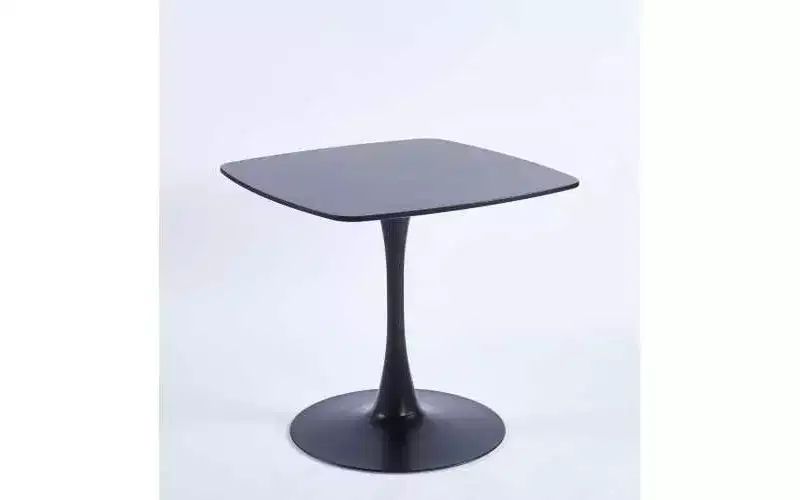 23.62 in Square Pedestal Dining Table for Compact Spaces, Modern Cafe Style