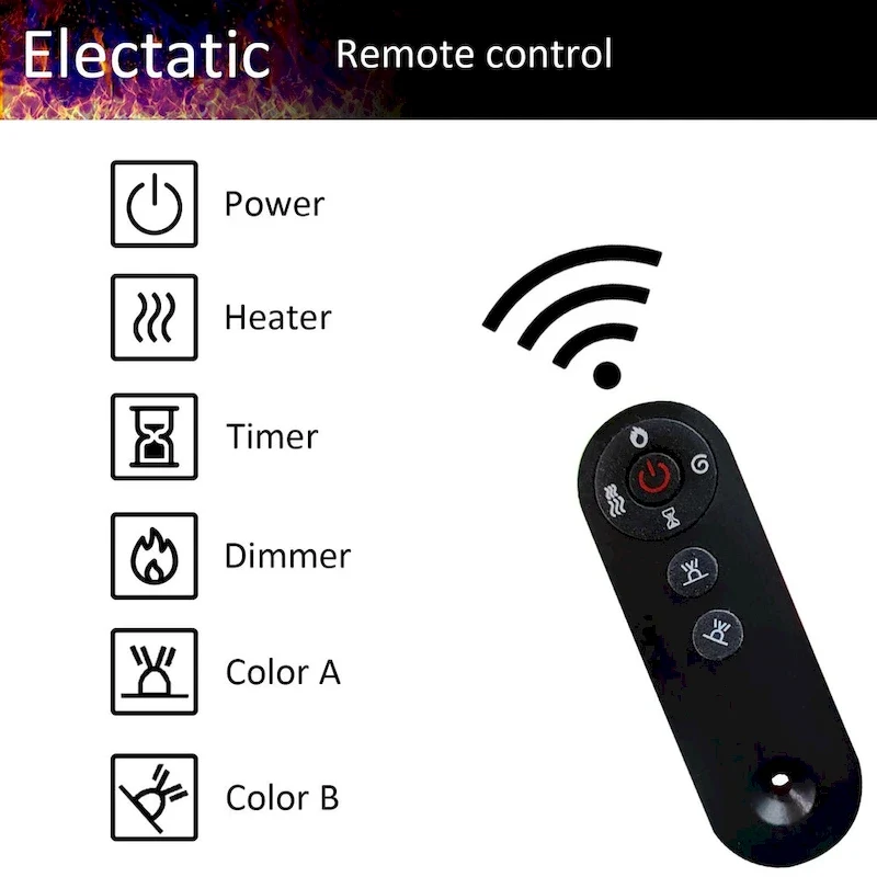 Entertainment Center with Fireplace Option:2 Flame Modes1500W 68.9W