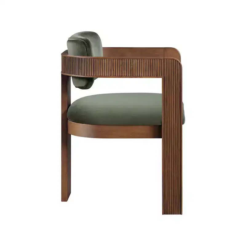 Meridian Furniture Sacha Green Velvet Dining Chair, Set of 2