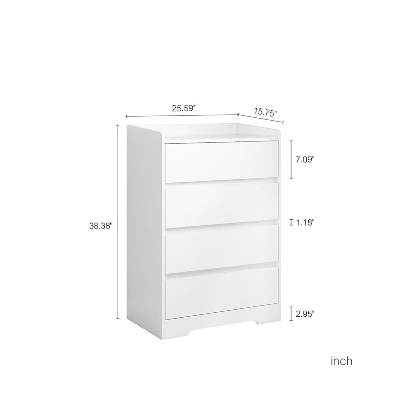 GEITIN Modern Wooden Dresser Cabinet with Sturdy Frame