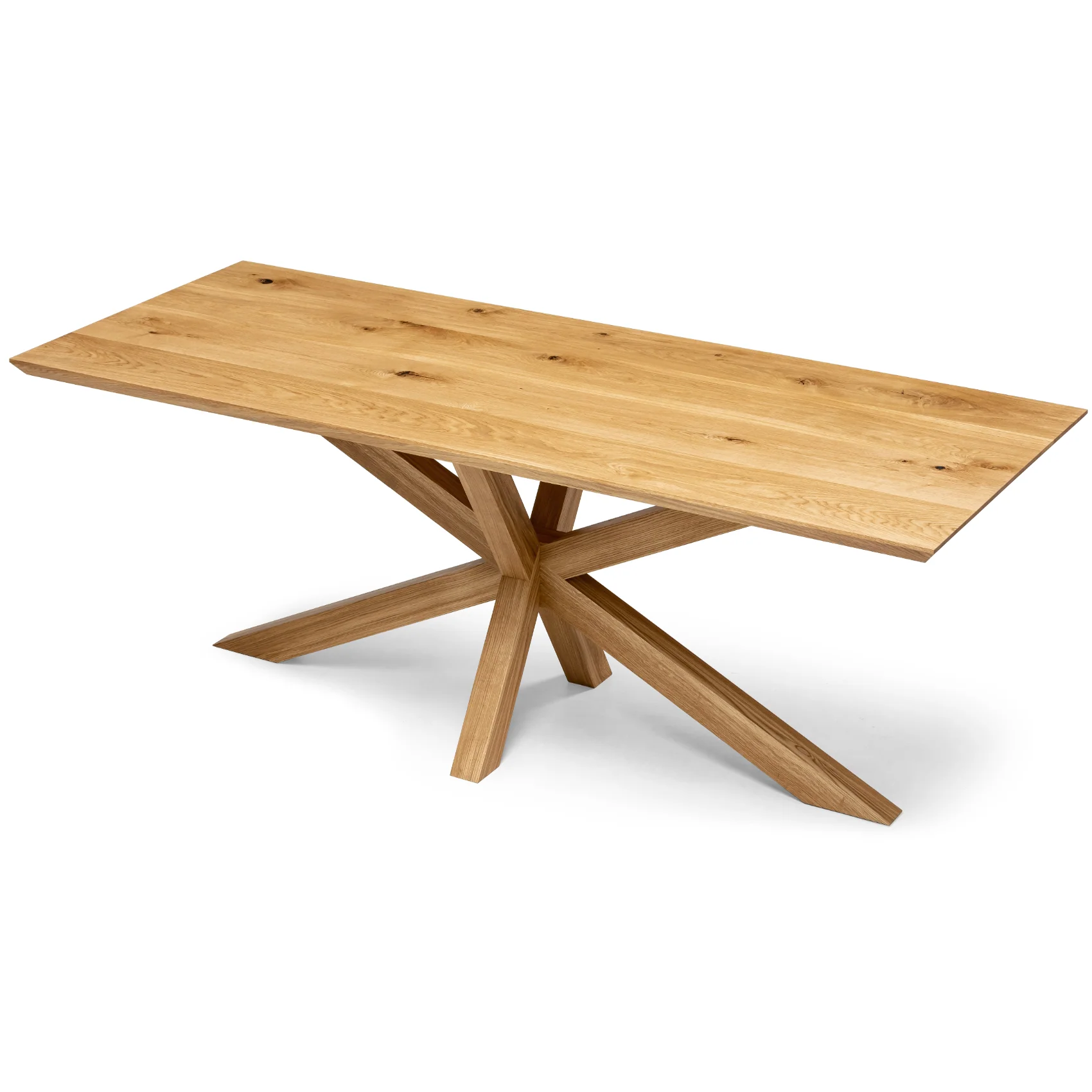 Oak Dining Table Spider Leg - Handcrafted from solid wood - this oak dining table with a spider leg is a stunning addition to any home