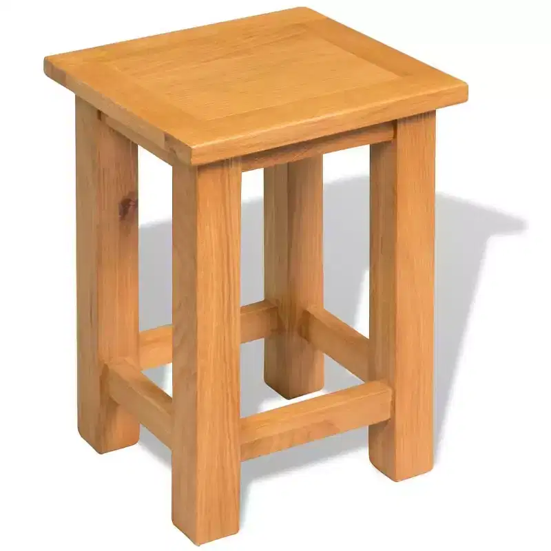 Solid Oak Wood End Table 10.6