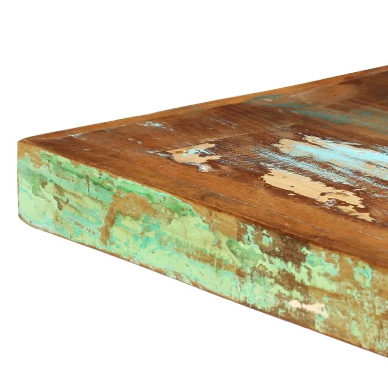 Industrial Solid Reclaimed Wood Dining Table with Steel Legs - 63W