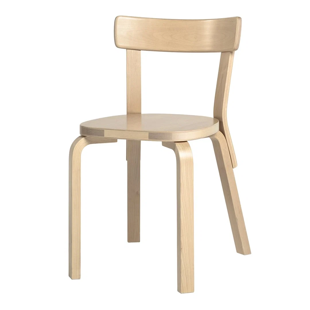 Classic Solid Wood Café Side Chair with Broad Seat & Supportive Backrest for Dining Room or Kitchen