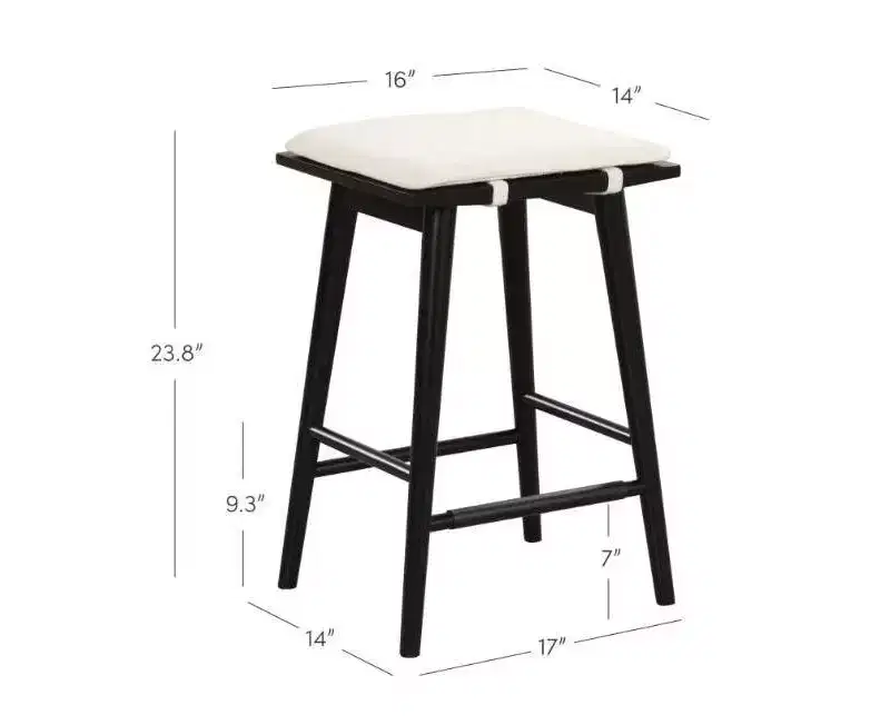 Nathan James Set of 4 Barker Boucle Counter Height Barstools