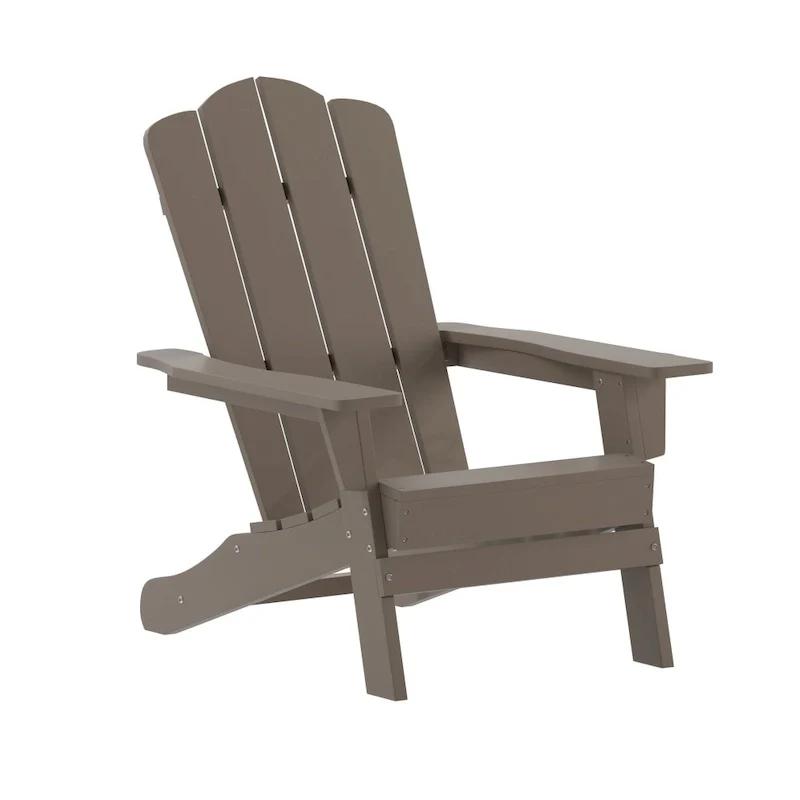 Set of 4 All-Weather Adirondack Chairs with Cupholders