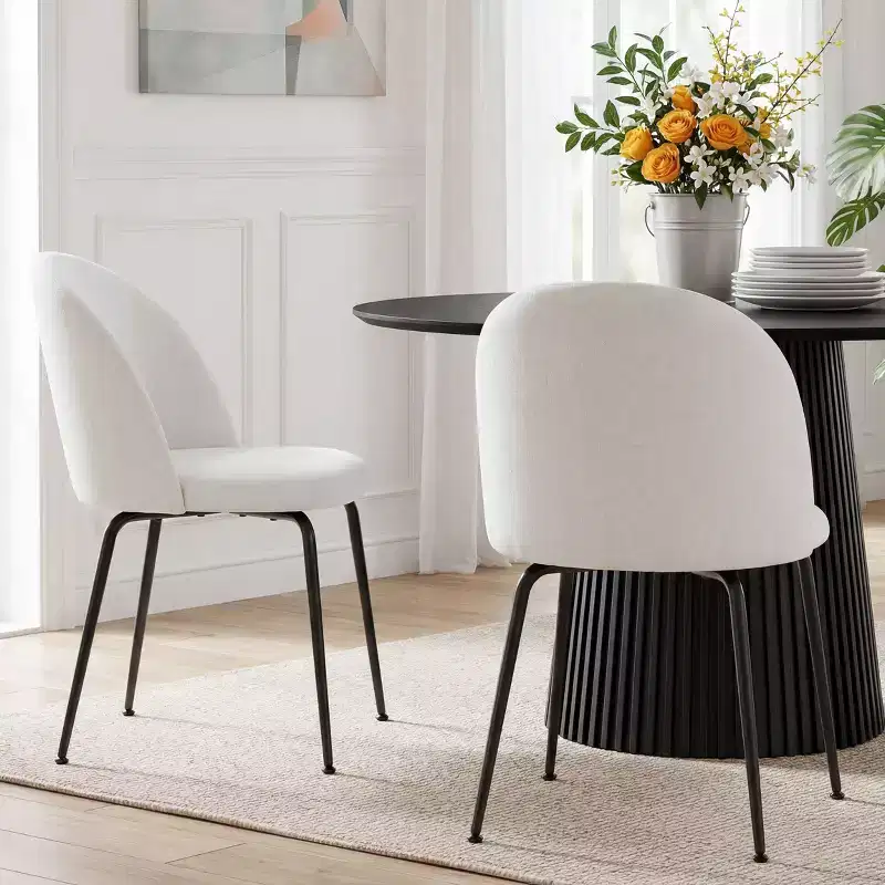 Eileen 30 H White Upholstered Side chair