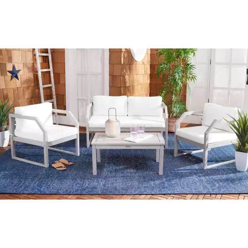 Dren 4 Piece Living Set - Indoor/Outdoor - PAT7067 - Safavieh