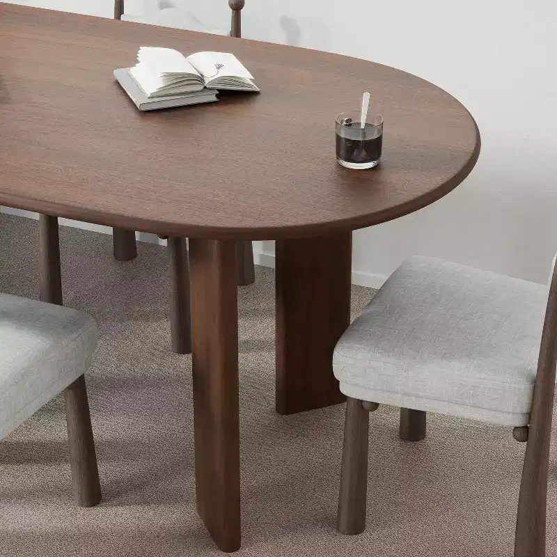 PexFix 67x33.5 Soild Wood Dining Table Oval Kitchen Tables