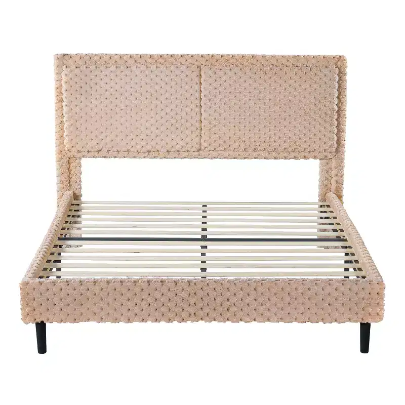 Christopher Knight Home Cassandra Modern Plush Upholstered Bed with Headboard