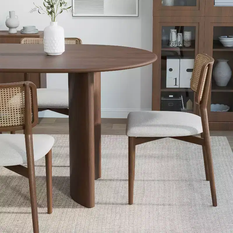 Dovelina Oval Dining Table Curved Leg Kitchen Table